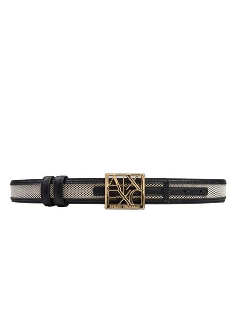 A|X BUCKLE Belt with canvas insert Black - Belts