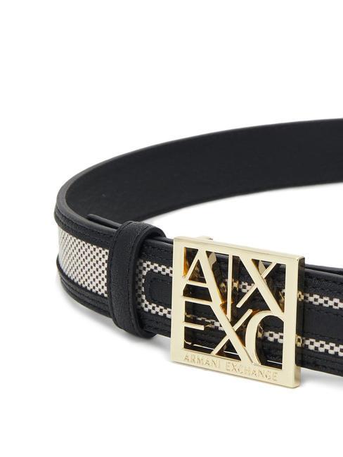 A|X BUCKLE Belt with canvas insert Black - Belts