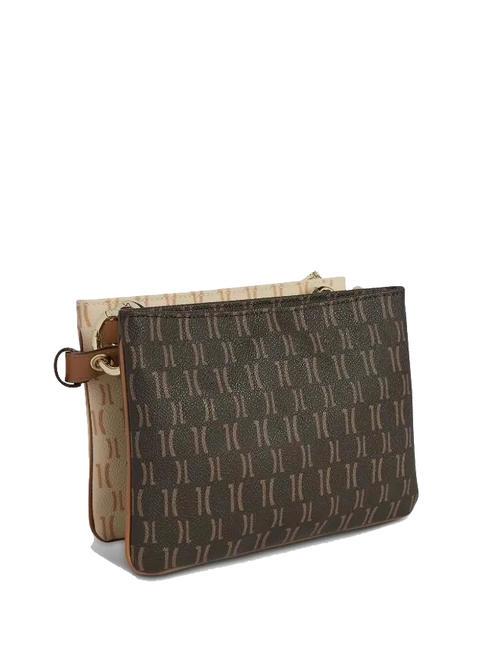 MONOGRAM  Double Shoulder Bag dark brown / cream - Women’s Bags