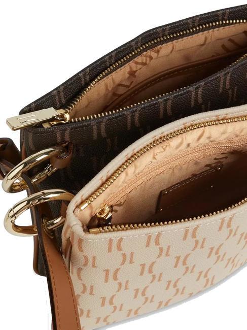 MONOGRAM  Double Shoulder Bag dark brown / cream - Women’s Bags