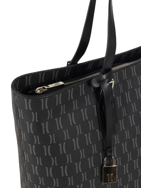 MONOGRAM Shoulder Shopping Bag Black - Women’s Bags