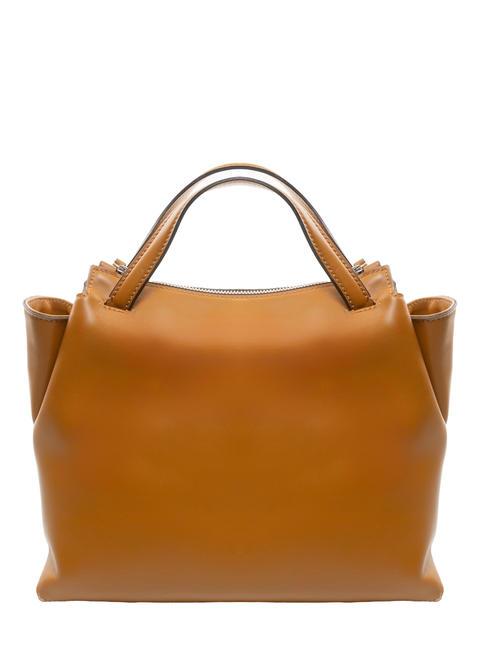 ORIGAMI Handbag, with shoulder strap, in leather tan - Women’s Bags
