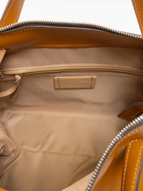 ORIGAMI Handbag, with shoulder strap, in leather tan - Women’s Bags