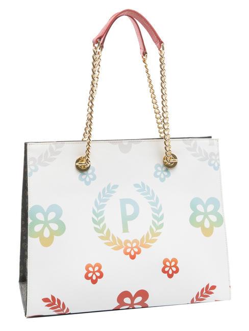 HERITAGE  Shopping bag with all over print White - Women&rsquo;s Bags