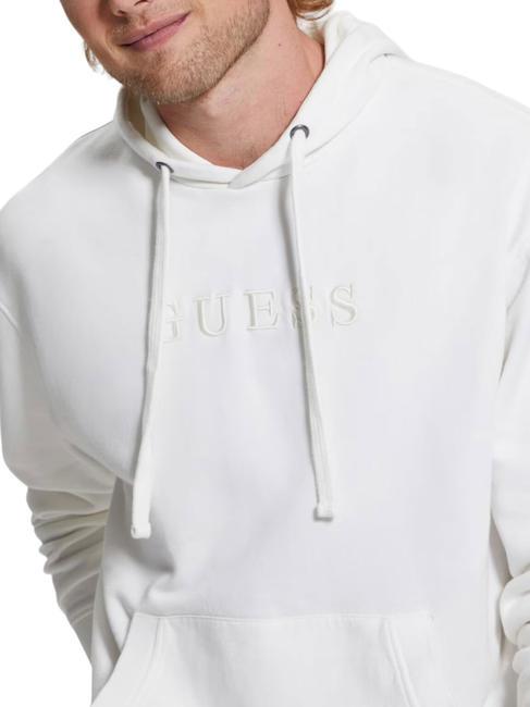 FINCH TERRY Sweatshirt oversize with pocket and hood salt white multi - Sweatshirts