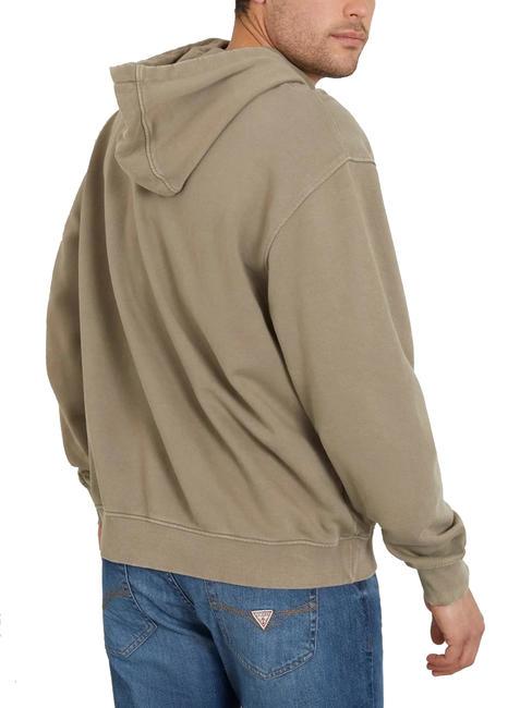 FINCH TERRY Sweatshirt oversize with pocket and hood slate taupe multi - Sweatshirts