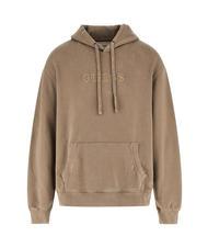 GUESS FINCH TERRY Sweatshirt oversize with pocket and hood slate taupe multi - Sweatshirts - 5