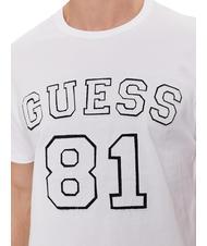 GUESS 81 PATCH Cotton T-shirt purwhite - T-shirt - 3