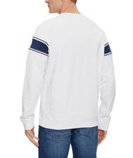 GUESS INSERTED STRIPE Cotton crewneck sweatshirt purwhite - Sweatshirts - 2