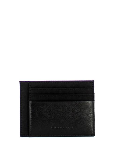 P16  Flat card holder black chevron - Men’s Wallets