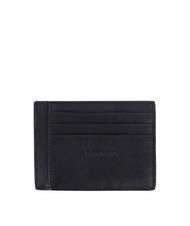 PIQUADRO BLACK SQUARE Flat leather card holder black - Men&rsquo;s Wallets - 2