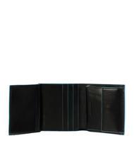 PIQUADRO BLUE SQUARE  Leather wallet with metal logo black - Men&rsquo;s Wallets - 3