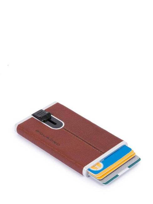  BLACK SQUARE Metallic card holder covered in leather LEATHER - Men&rsquo;s Wallets