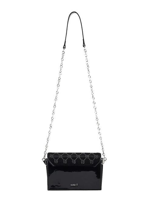 CHELSIE Mini velvet bag with rhinestones BLACK - Women’s Bags