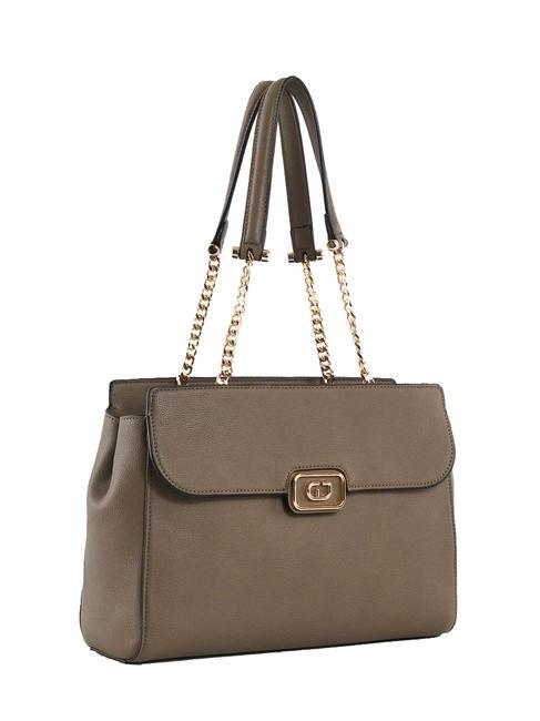 CLAIRE Chain Handle Shoulder Bag taupe - Women’s Bags