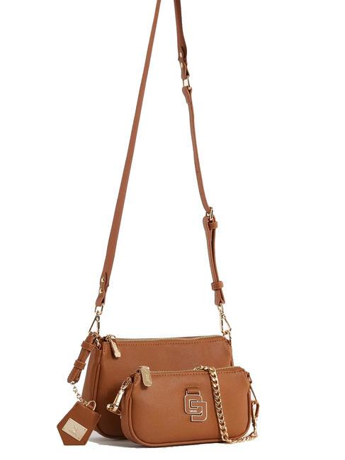 CARRIE Bag with detachable clutch tan - Women’s Bags