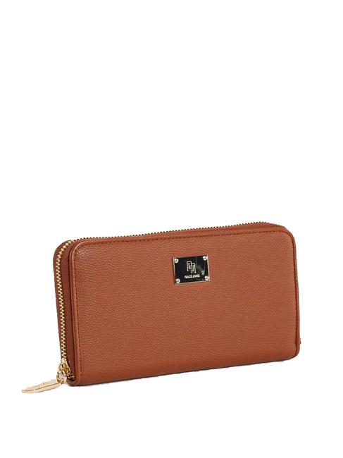 CLEMENTINE Large zip around wallet tan - Women’s Wallets