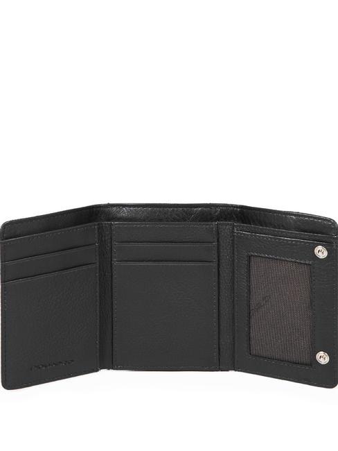P16 Wallet in leather and fabric CHEVRON / BLACK - Men&rsquo;s Wallets