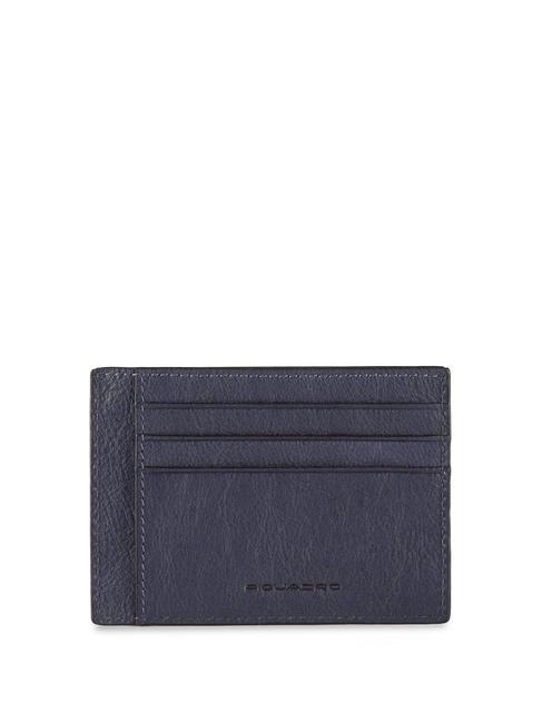 BLACK SQUARE Flat leather card holder blue - Men’s Wallets