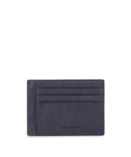 PIQUADRO BLACK SQUARE Flat leather card holder - Men’s Wallets