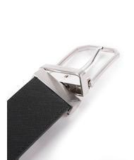 PIQUADRO C74 Reversible leather belt black blue - Belts - 3