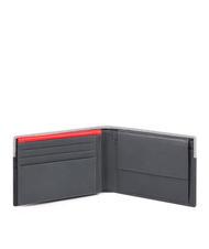PIQUADRO URBAN Wallet with flap, in leather grey/black - Men’s Wallets - 2