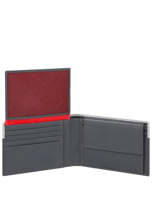 URBAN Wallet with flap, in leather grey/black - Men’s Wallets