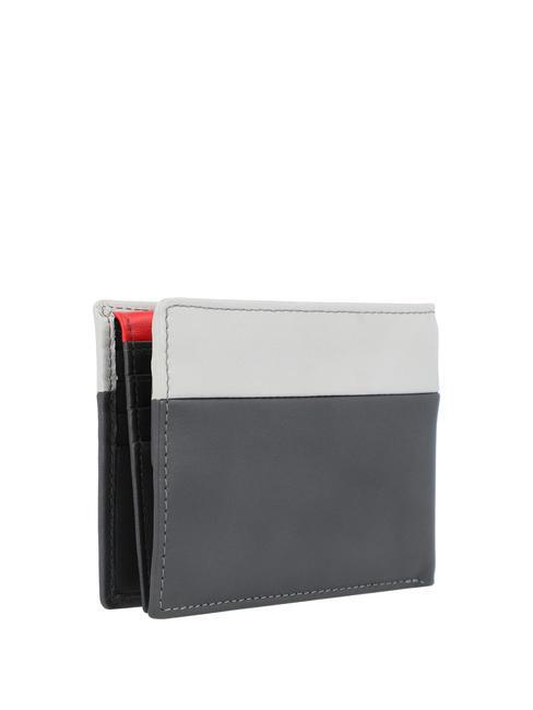 URBAN Wallet with flap, in leather grey/black - Men’s Wallets