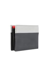 PIQUADRO URBAN Wallet with flap, in leather grey/black - Men’s Wallets - 4