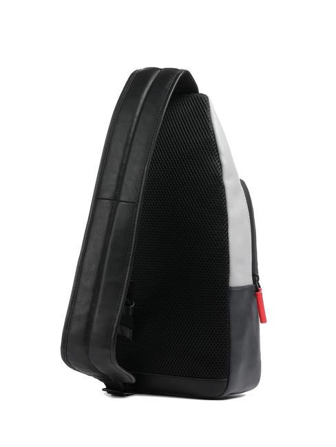 URBAN Leather one-shoulder bag grey/black - Laptop backpacks