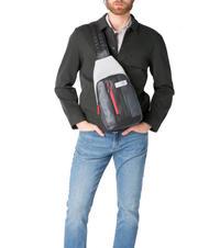 PIQUADRO URBAN Leather one-shoulder bag grey/black - Laptop backpacks - 5