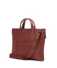 PIQUADRO BLACK SQUARE  15" PC briefcase, expandable leather - Work Briefcases - 2