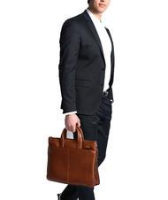 PIQUADRO BLACK SQUARE  15" PC briefcase, expandable leather - Work Briefcases - 6