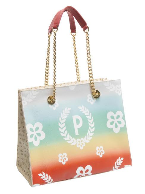 HERITAGE  Shopping bag with all over print Ivory / lac - Women’s Bags