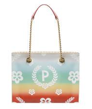 POLLINI HERITAGE  Shopping bag with all over print Ivory / lac - Women’s Bags - 3