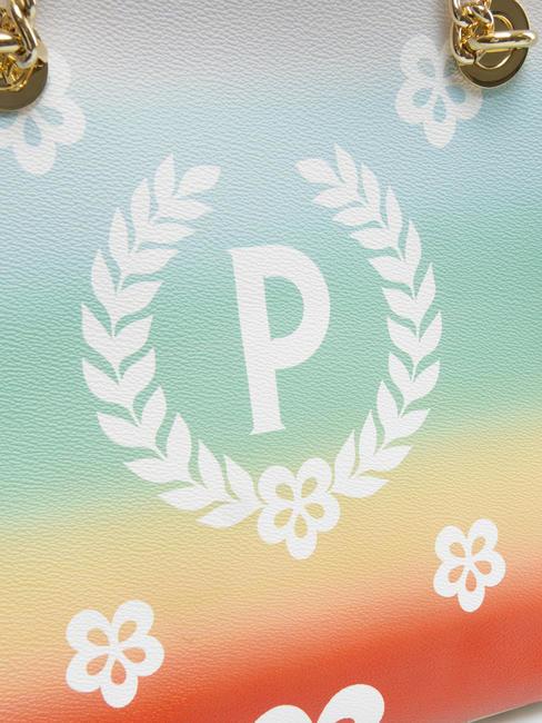 HERITAGE  Shopping bag with all over print Ivory / lac - Women’s Bags