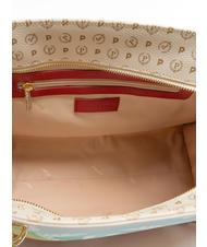 POLLINI HERITAGE  Shopping bag with all over print Ivory / lac - Women’s Bags - 5