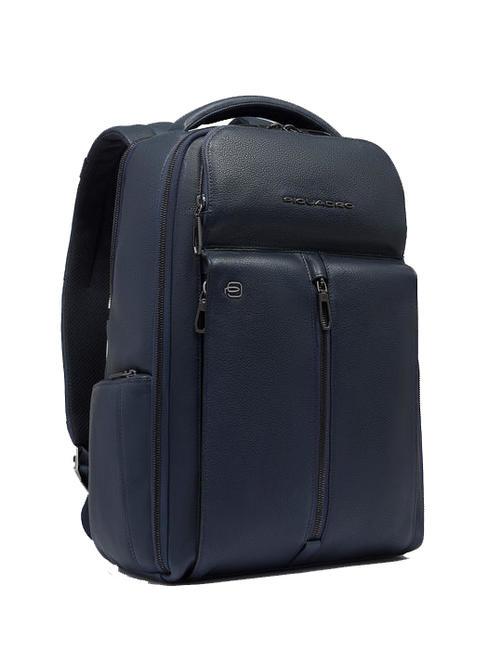 HEDLEY Leather 14" Laptop Backpack blue - Laptop backpacks