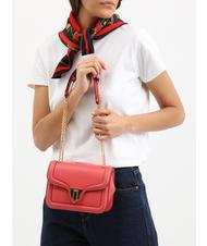 COCCINELLE NEW MARVIN TWIST Micro shoulder bag, in leather cranberries - Women’s Bags - 4