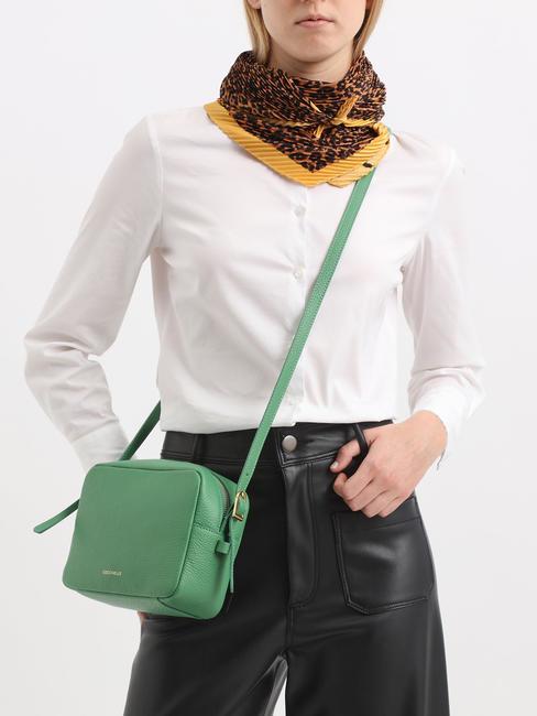 CHERRY Hammered leather camera bag peppermint - Women’s Bags