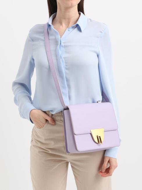 NICO Small leather shoulder bag lav./lav. - Women’s Bags