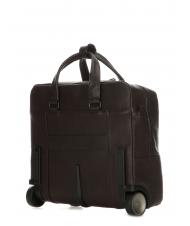 PIQUADRO CAMPIONARIO - BLACK SQUARE Pilot trolley for 15.6" laptop, in leather dark-haired - Trolley Pilot Case - Buy Online! - 2