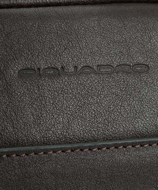 CAMPIONARIO - BLACK SQUARE Pilot trolley for 15.6" laptop, in leather dark-haired - Trolley Pilot Case - Buy Online!