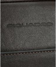 PIQUADRO CAMPIONARIO - BLACK SQUARE Pilot trolley for 15.6" laptop, in leather dark-haired - Trolley Pilot Case - Buy Online! - 3