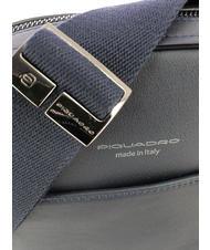 PIQUADRO CAMPIONARIO - DAVID Leather shoulder bag for iPad blue - Over-the-shoulder Bags for Men - 4