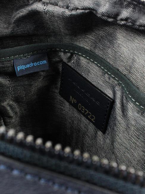 CAMPIONARIO - DAVID Leather shoulder bag for iPad blue - Over-the-shoulder Bags for Men