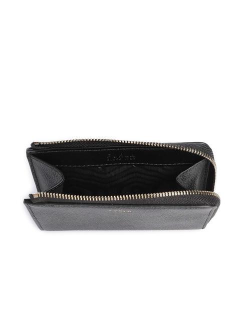 GOCCIA Leather card holder with zip Black - Women’s Wallets