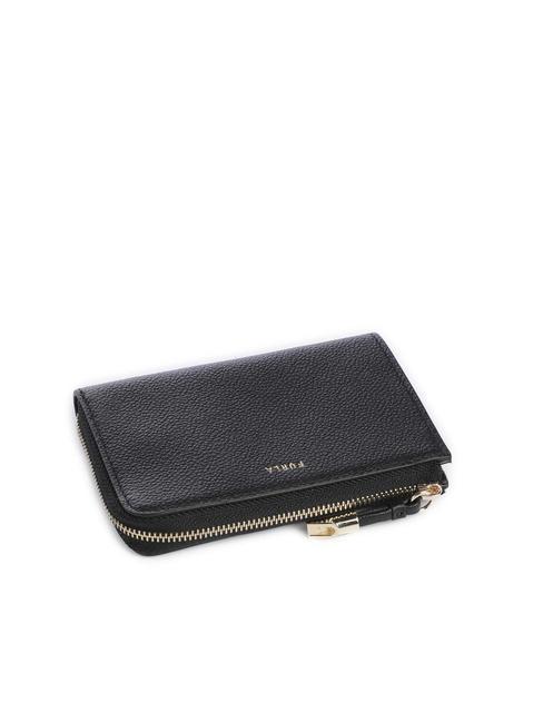 GOCCIA Leather card holder with zip Black - Women’s Wallets