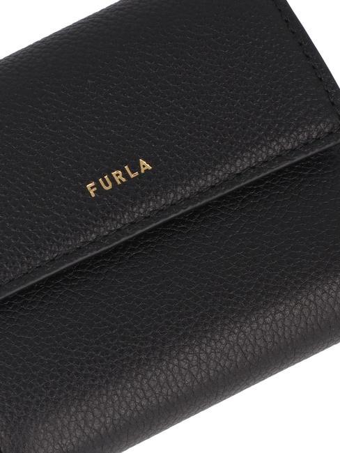 GOCCIA Medium Bifold Leather Wallet Black - Women’s Wallets