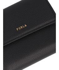 FURLA GOCCIA Medium Bifold Leather Wallet Black - Women’s Wallets - 4